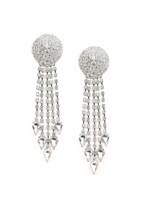 silver metal drop earring - 18278007 - Very Small Image - 1