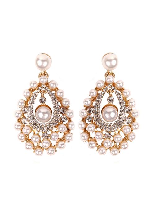 gold metal drop earring - 18278016 - Very Small Image - 1