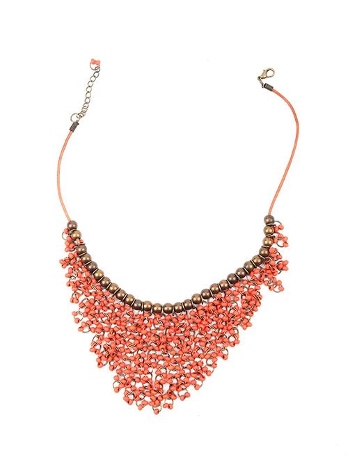 orange metal necklace - 18278061 - Very Small Image - 1