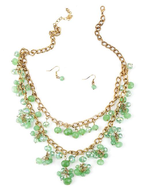 green metal necklace - 18278067 - Very Small Image - 1
