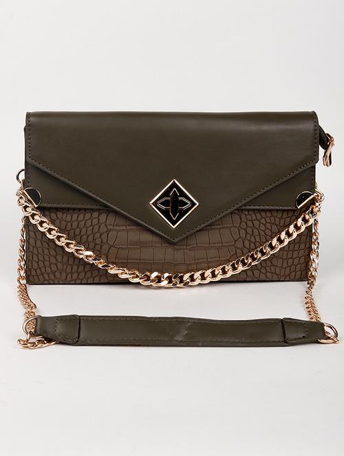 green solid regular sling bag - 18278129 - Very Small Image - 1