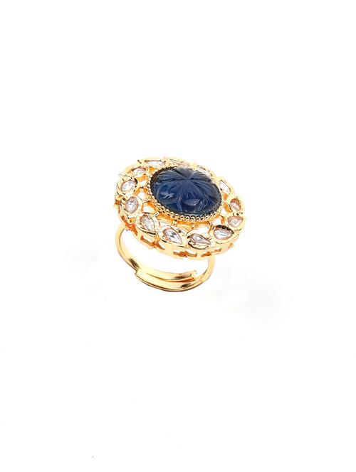 gold brass finger ring - 18278155 - Very Small Image - 1