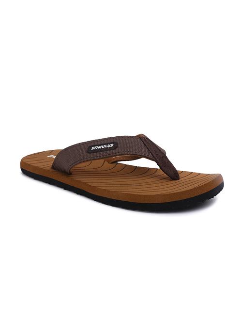 tan fabric slip on flip flops - 18278668 - Very Small Image - 1