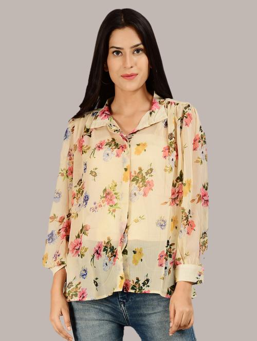 long sleeved floral top - 18279513 - Very Small Image - 1