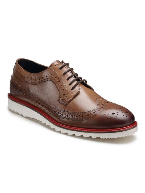 tan leather laceup brouges - 18280618 - Very Small Image - 1