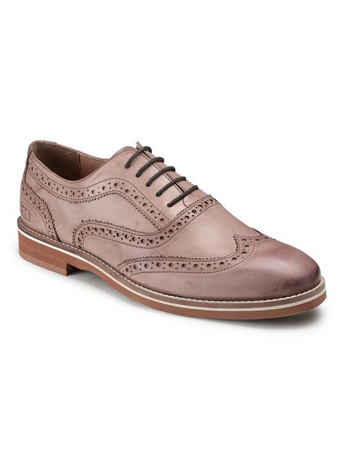 tan leather laceup brouges - 18280619 - Very Small Image - 1