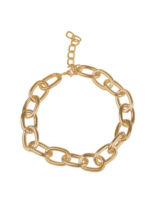 the vine girl pretty gold plated locked chunky chain necklace - 18281026 - Very Small Image - 1