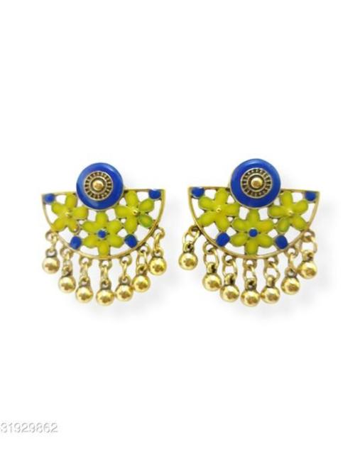 ladies metal earrings multi color - 18281333 - Very Small Image - 1