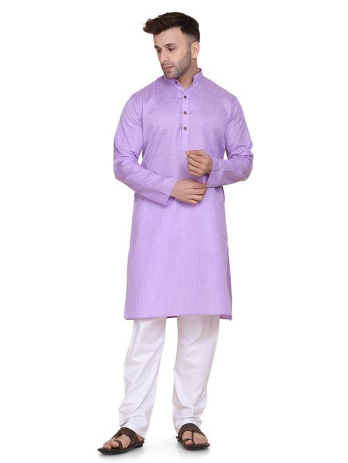 lavender melange ethnic wear set - 18281445 - Very Small Image - 1