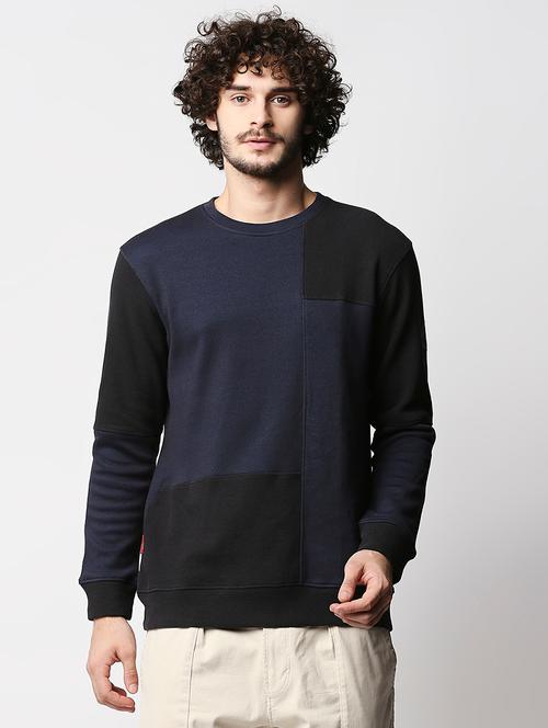 mens color block sweatshirt - 18281480 - Very Small Image - 1