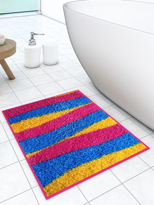athom living easy home multi strip designer soft anti slip bath mat 38x58 cm - 18281612 - Very Small Image - 1