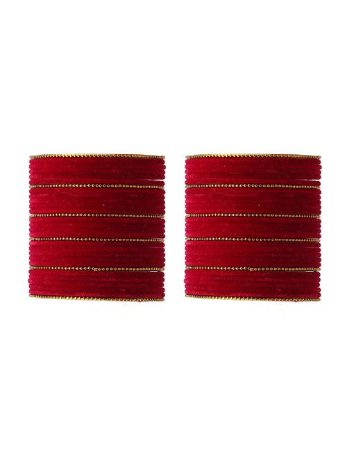 maroon velvet bangle set (52 pc) - 18283151 - Very Small Image - 1