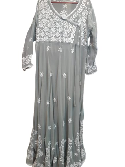 georgette embroidered kurta - 18283282 - Very Small Image - 1