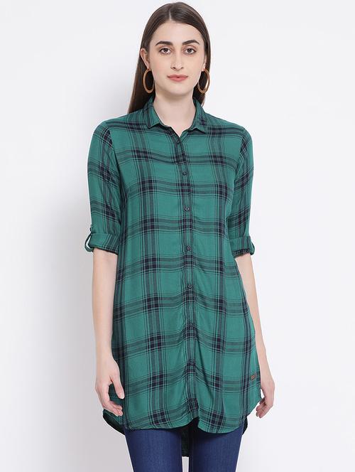 roll up sleeved checkered shirt - 18283450 - Very Small Image - 1