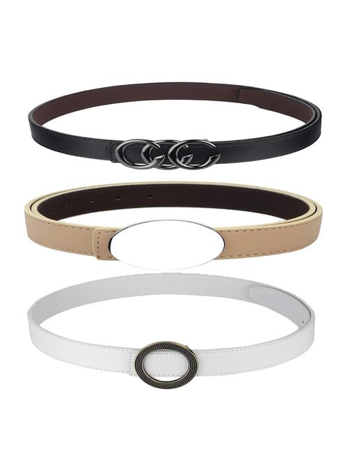 set of 3 multi colored leather belt - 18283516 - Very Small Image - 1