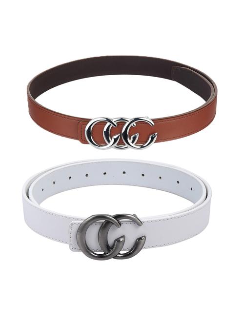 set of 2 multi colored leather belt - 18283534 - Very Small Image - 1