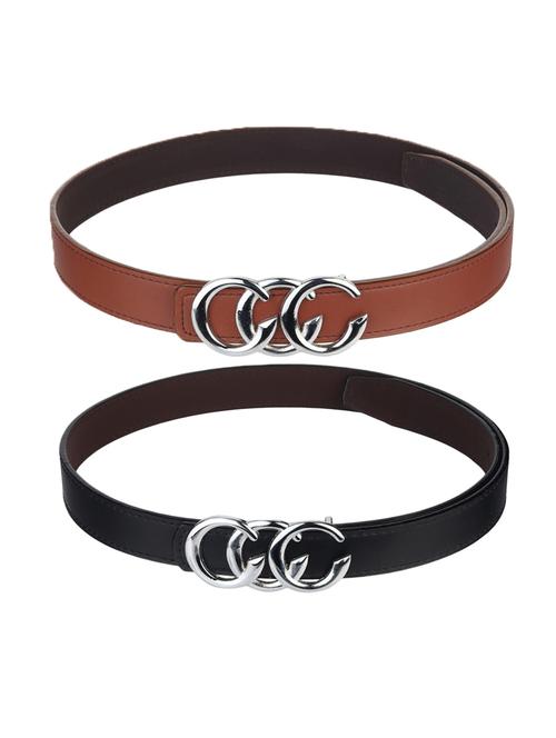 set of 2 multi colored leather belt - 18283535 - Very Small Image - 1