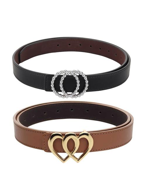 set of 2 multi colored leather belt - 18283545 - Very Small Image - 1