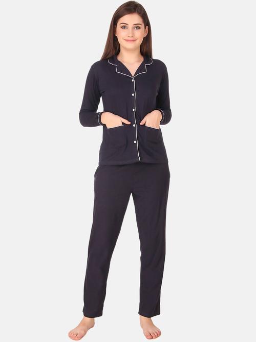 ladies cotton night wear blue color - 18283988 - Very Small Image - 1