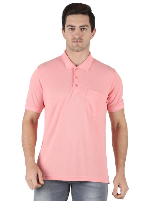 pink solid polo t-shirt - 18284038 - Very Small Image - 1