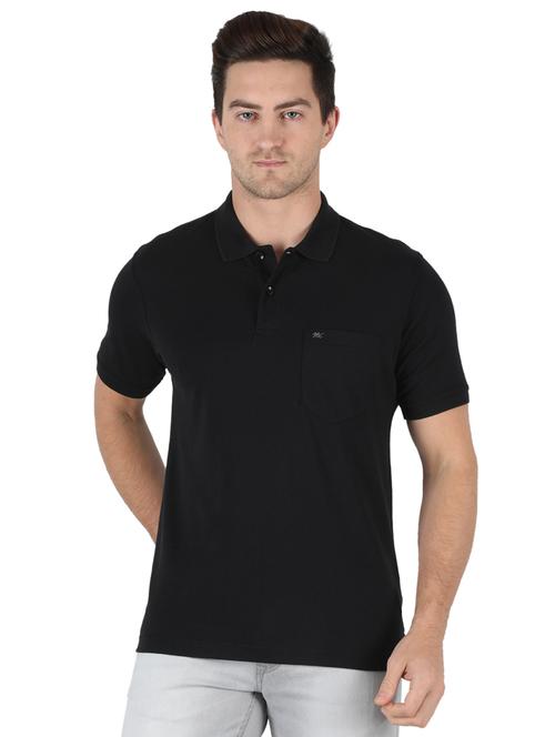 grey solid polo t-shirt - 18284060 - Very Small Image - 1