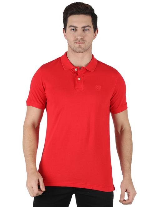 red solid polo t-shirt - 18284088 - Very Small Image - 1