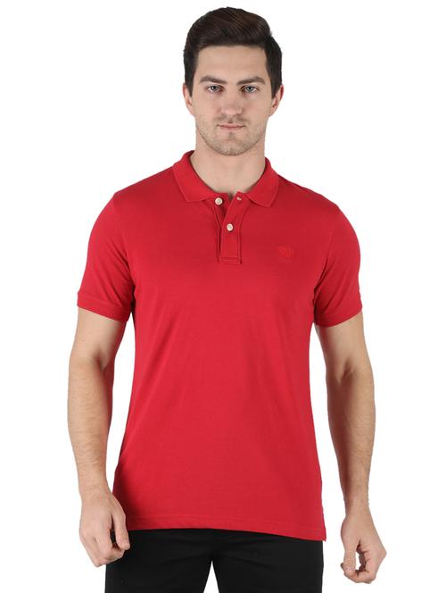 red solid polo t-shirt - 18284091 - Very Small Image - 1