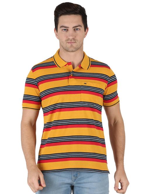 mustard solid polo t-shirt - 18284108 - Very Small Image - 1