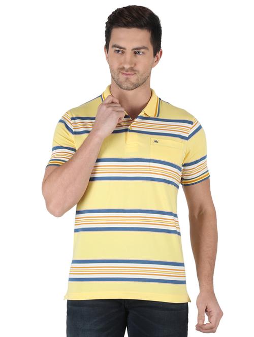 yellow striped polo t-shirt - 18284139 - Very Small Image - 1
