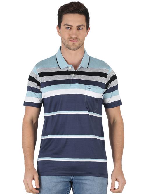 blue striped polo t-shirt - 18284142 - Very Small Image - 1