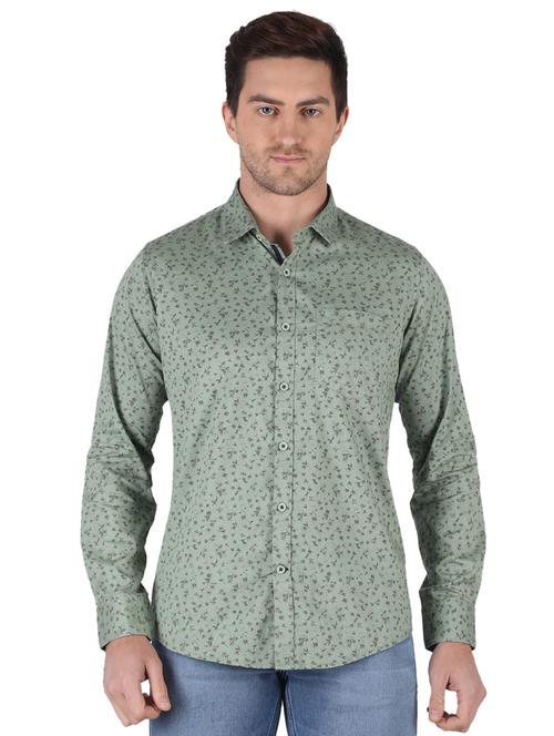 green printed casual shirt - 18284183 - Very Small Image - 1