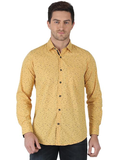 yellow printed casual shirt - 18284187 - Very Small Image - 1