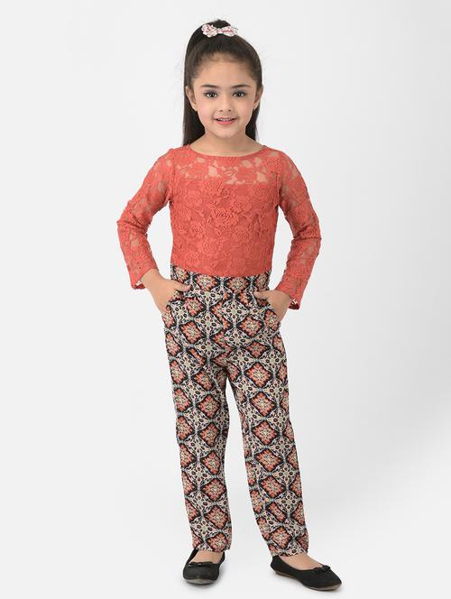 orange self design jumpsuit - 18284317 - Very Small Image - 1