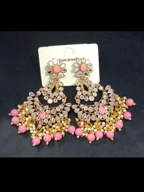 exclusive kundan chand bali party wear - 18284425 - Very Small Image - 1