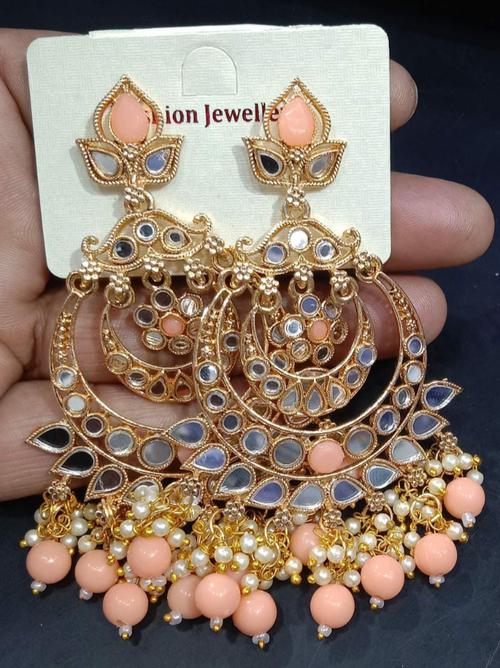 exclusive kundan chand bali party wear - 18284442 - Very Small Image - 1