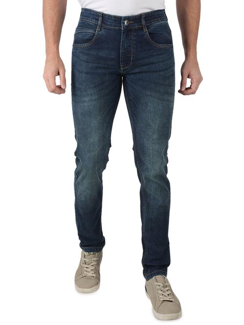 navy-blue light-washed denim jean - 18284756 - Very Small Image - 1