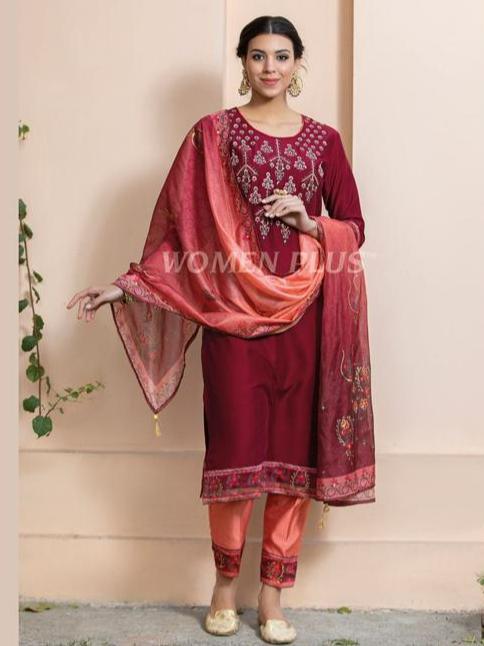 cotton designer suit set - 18284758 - Very Small Image - 1