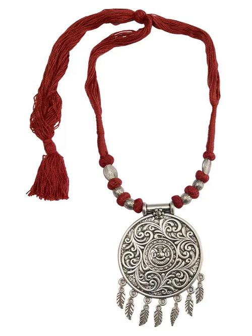 ladies metal necklace silver color - 18285115 - Very Small Image - 1