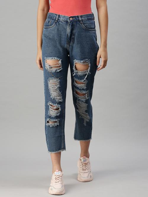 high rise distressed jean - 18285642 - Very Small Image - 1