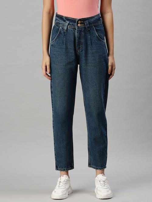 high rise stone washed jean - 18285655 - Very Small Image - 1