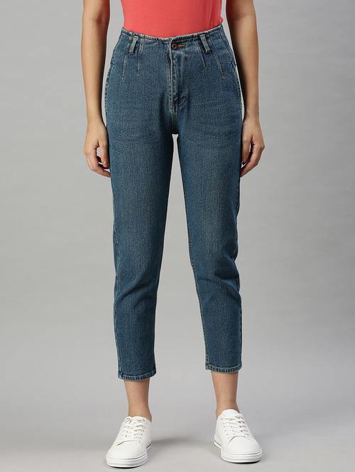 high rise stone washed jean - 18285661 - Very Small Image - 1