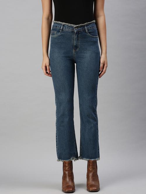 high rise stone washed denim jean - 18285703 - Very Small Image - 1