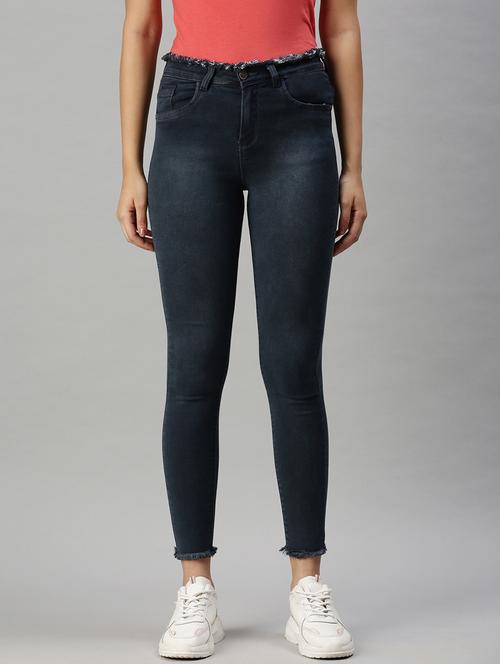 high rise stone washed denim jean - 18285704 - Very Small Image - 1