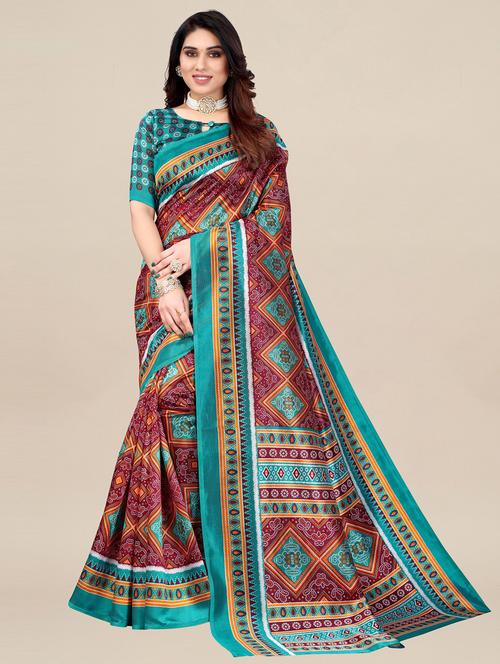 pink silk blend jamdani saree - 18286011 - Very Small Image - 1