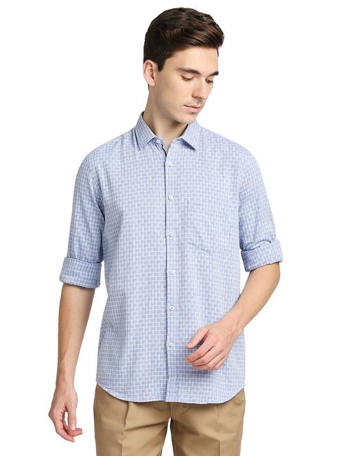 light-blue printed casual shirt - 18286446 - Very Small Image - 1