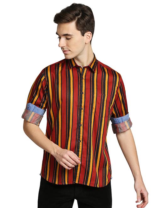red striped casual shirt - 18286459 - Very Small Image - 1