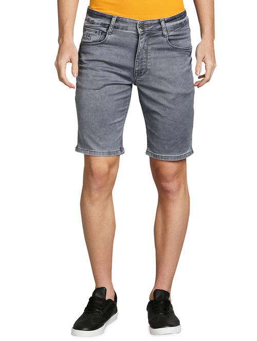 grey light-washed denim short - 18286476 - Very Small Image - 1