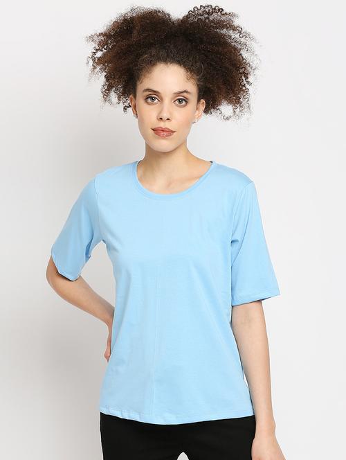 round neck solid tee - 18286502 - Very Small Image - 1