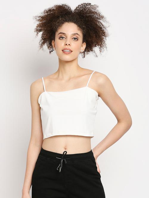 cami neck solid crop top - 18286515 - Very Small Image - 1