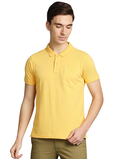 yellow solid polo t-shirt - 18286538 - Very Small Image - 1